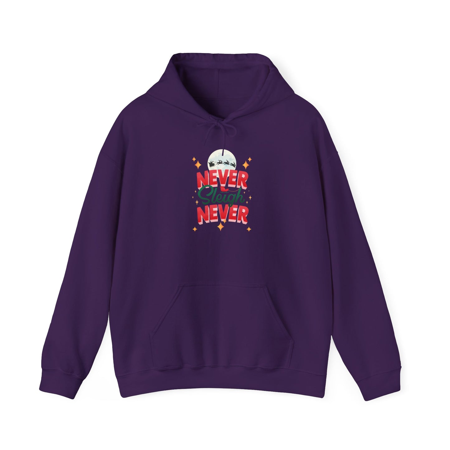 Never Sleigh Unisex Heavy Blend™ Hooded Sweatshirt