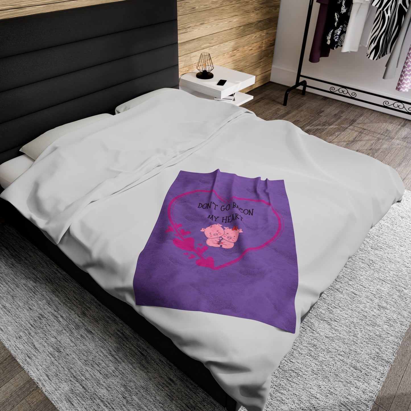 Don't go Velveteen Plush Blanket