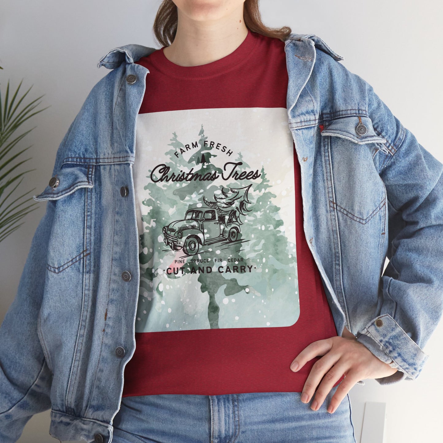 Christmas Trees Unisex Heavy Cotton Tee