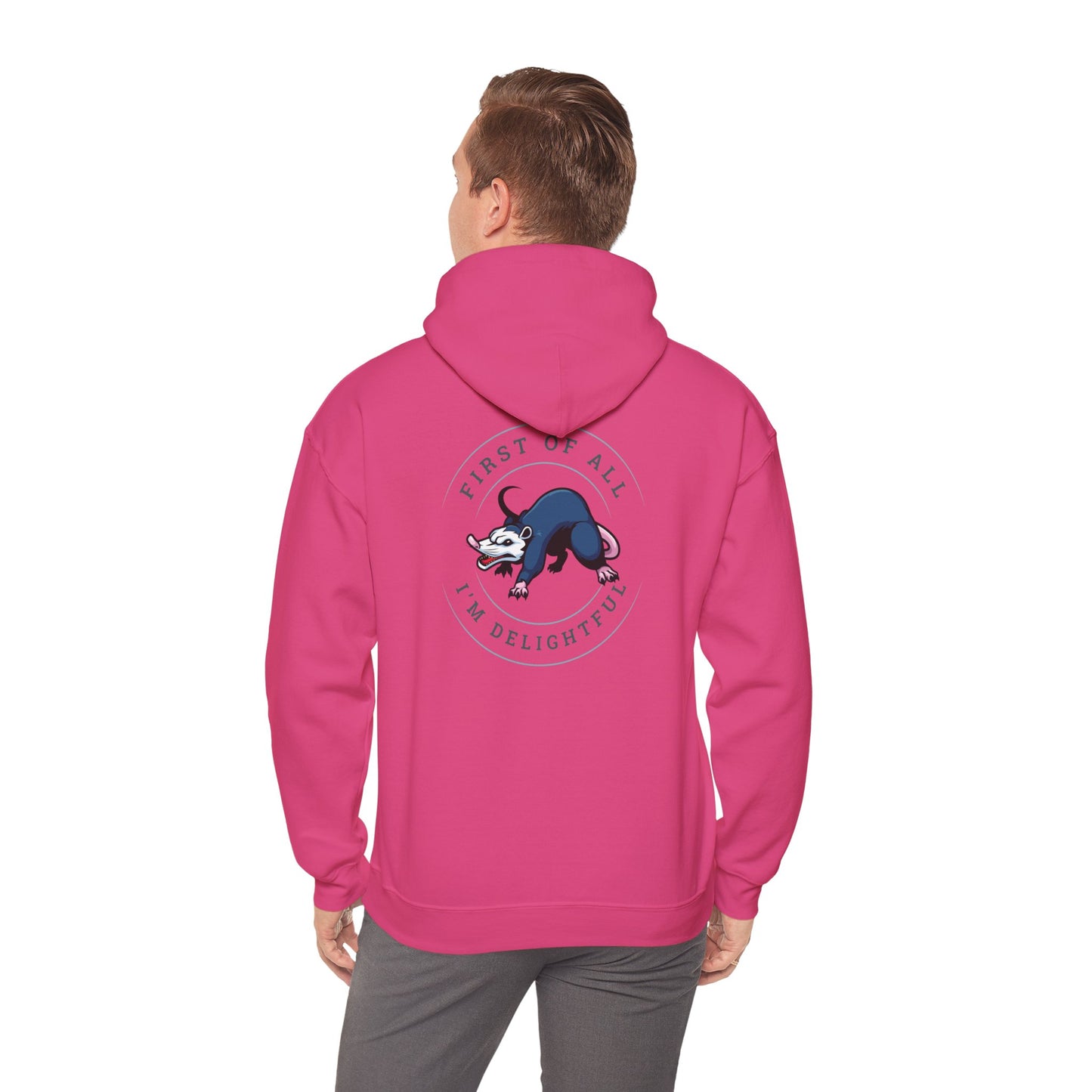 First of all Unisex Heavy Blend™ Hooded Sweatshirt