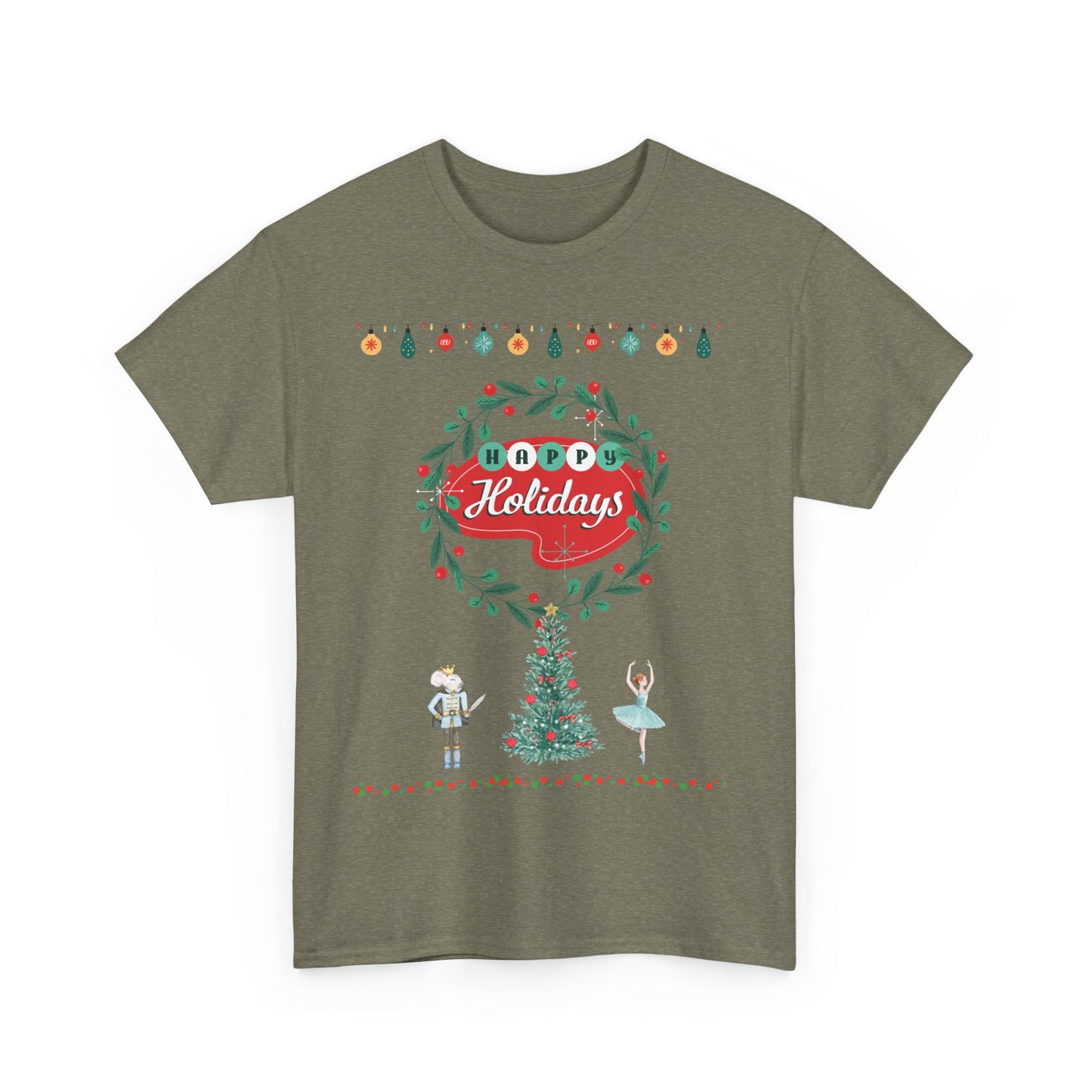 Happy Holidays Unisex Heavy Cotton Tee