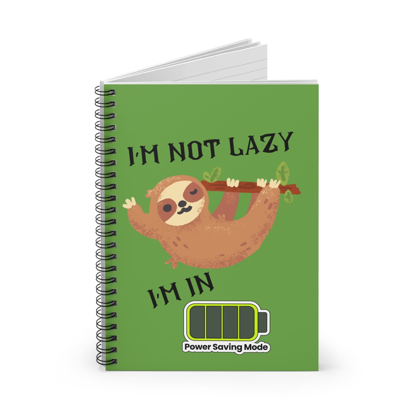 I'm Not Lazy Spiral Notebook - Ruled Line