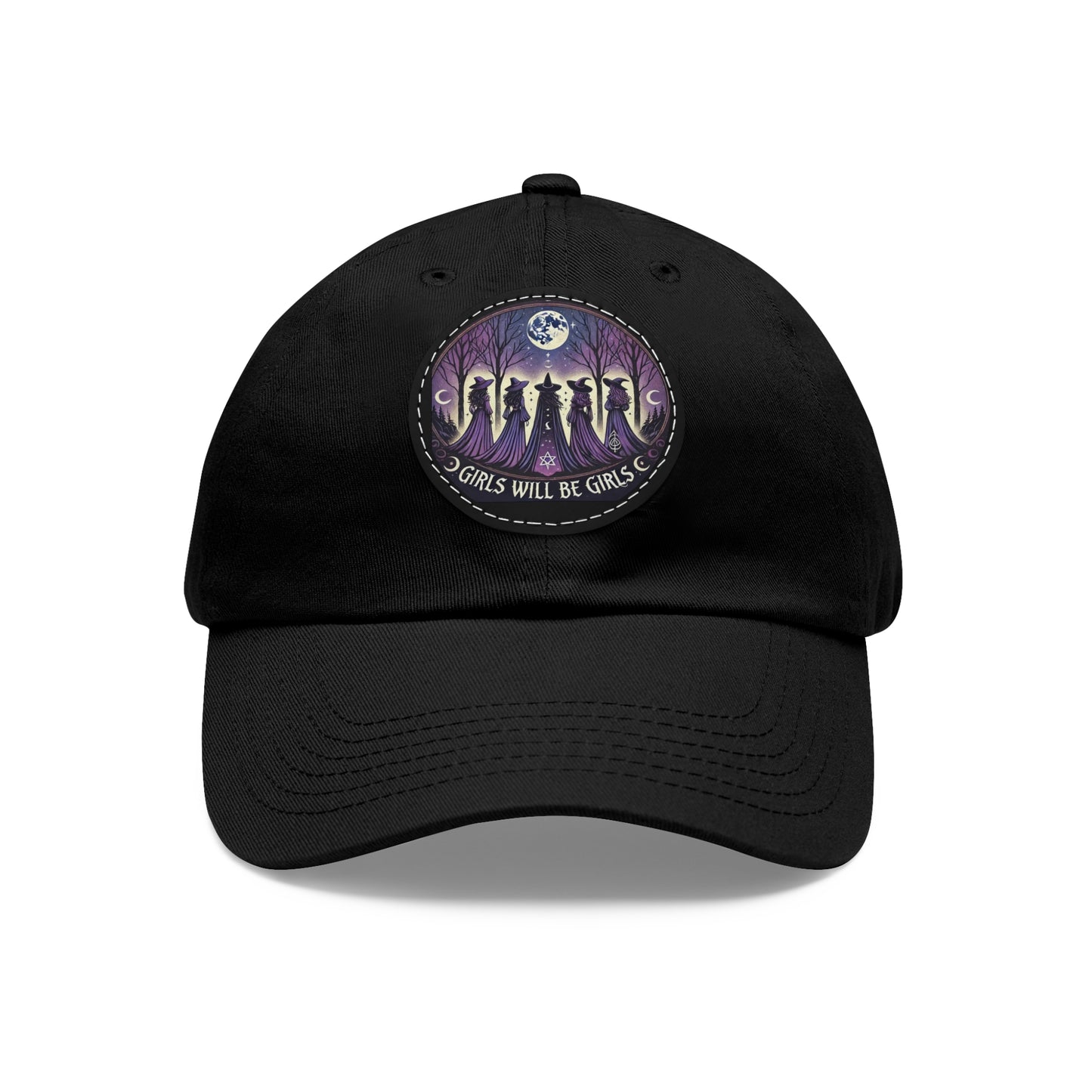Girls will be Girls Hat with Leather Patch (Round)