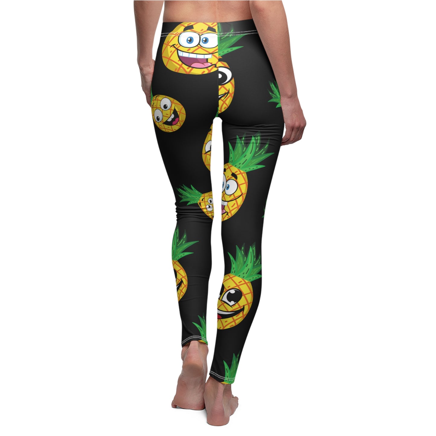 Pineapple Women's Cut & Sew Casual Leggings (AOP)