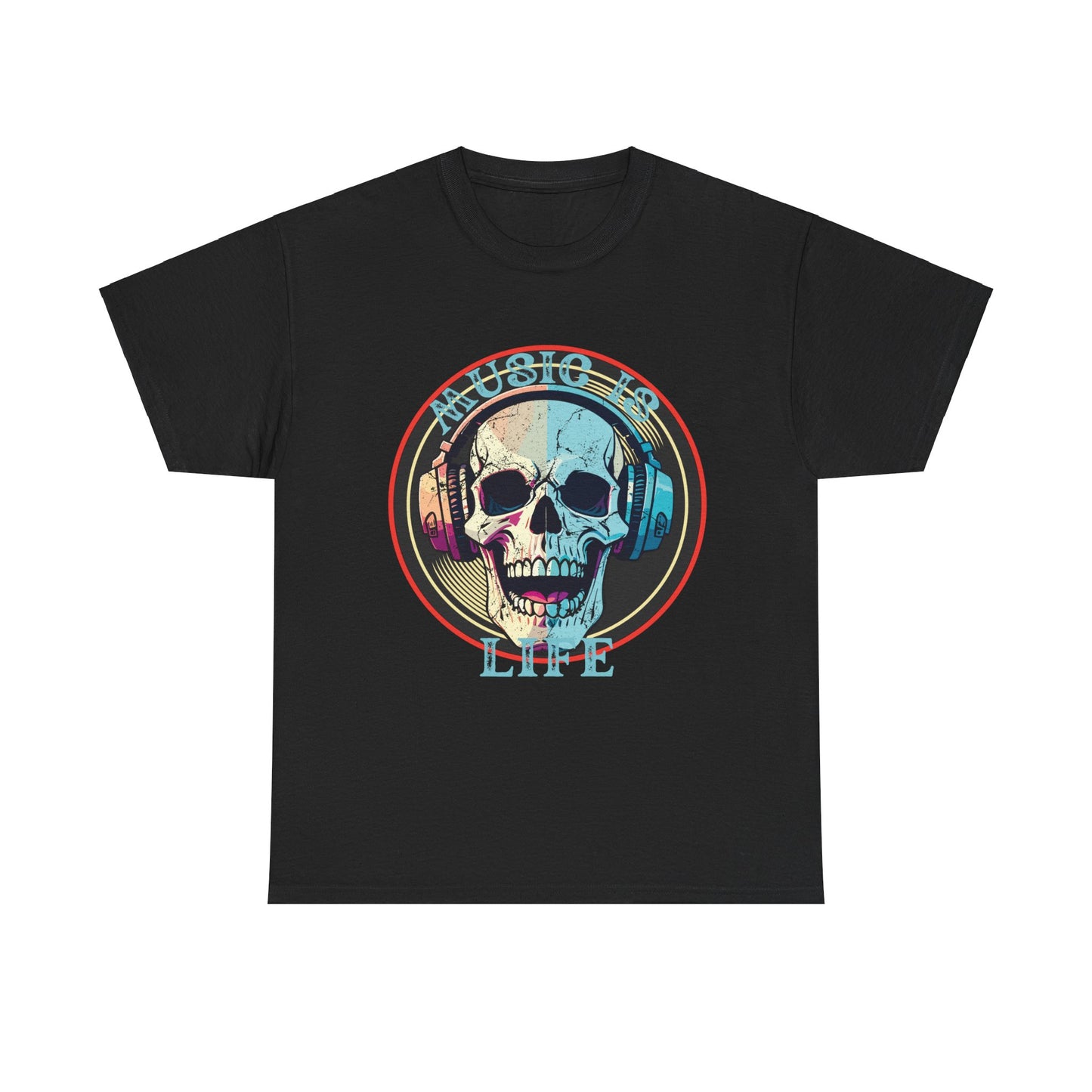 Music is Life Unisex Heavy Cotton Tee