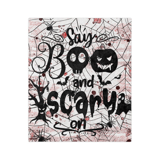 Say Boo Velveteen Microfiber Blanket