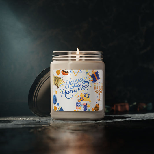 Happy Hanukkah Scented Soy Candle, 9oz