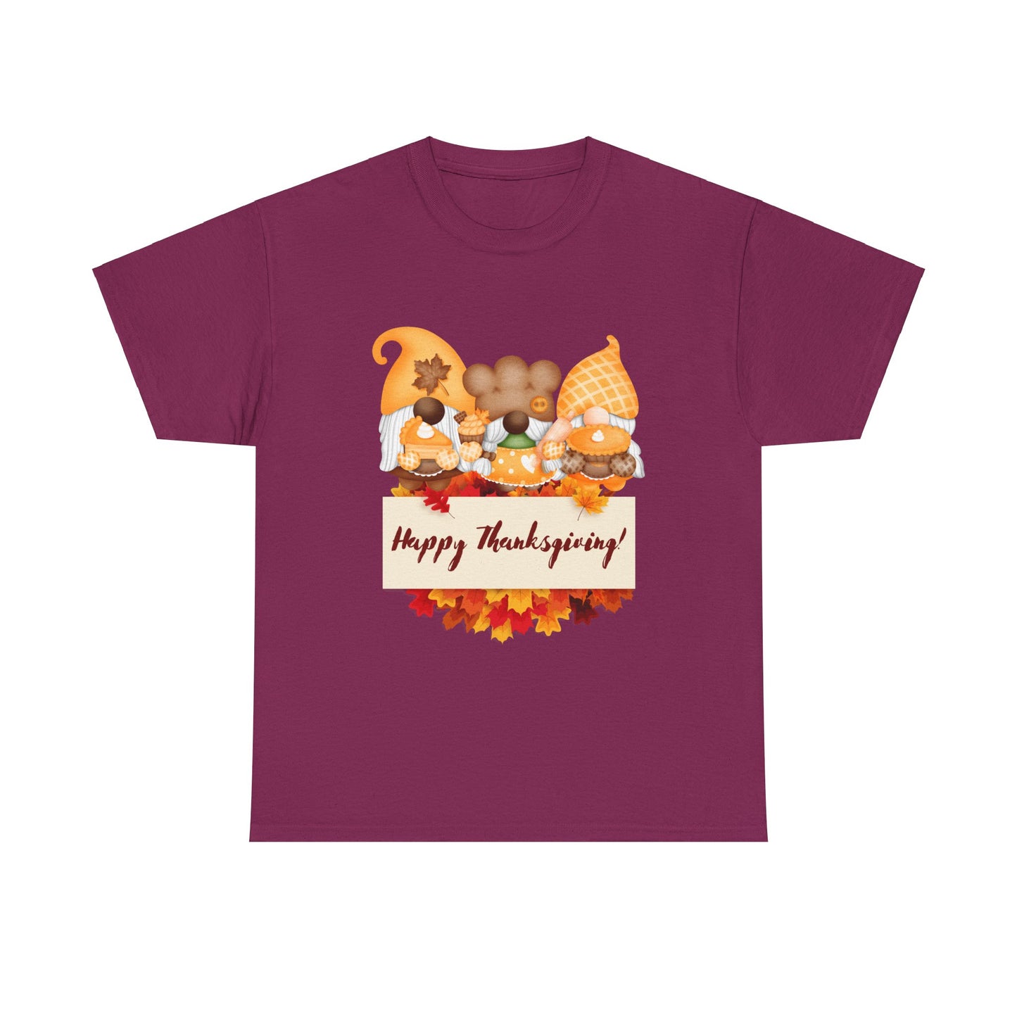 Gnome Thanksgiving Unisex Heavy Cotton Tee