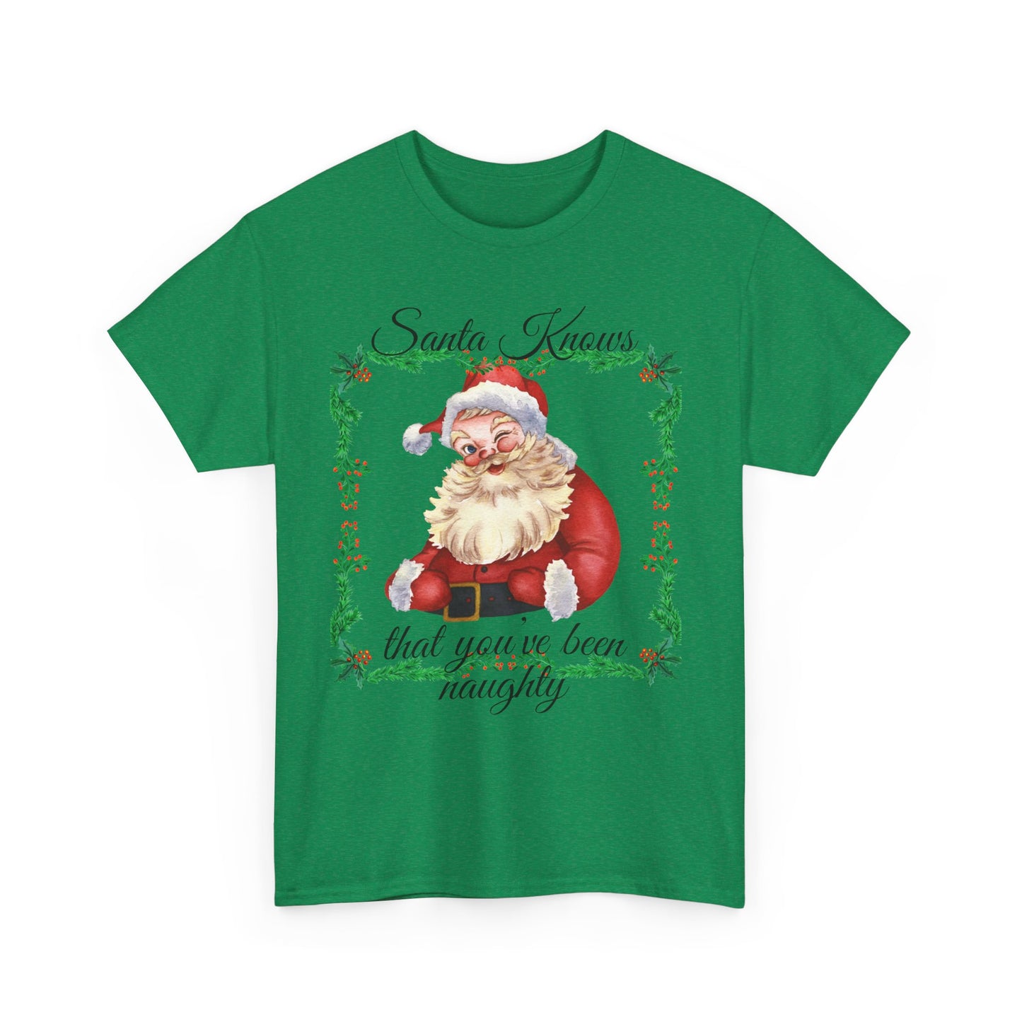 Santa Knows Unisex Heavy Cotton Tee