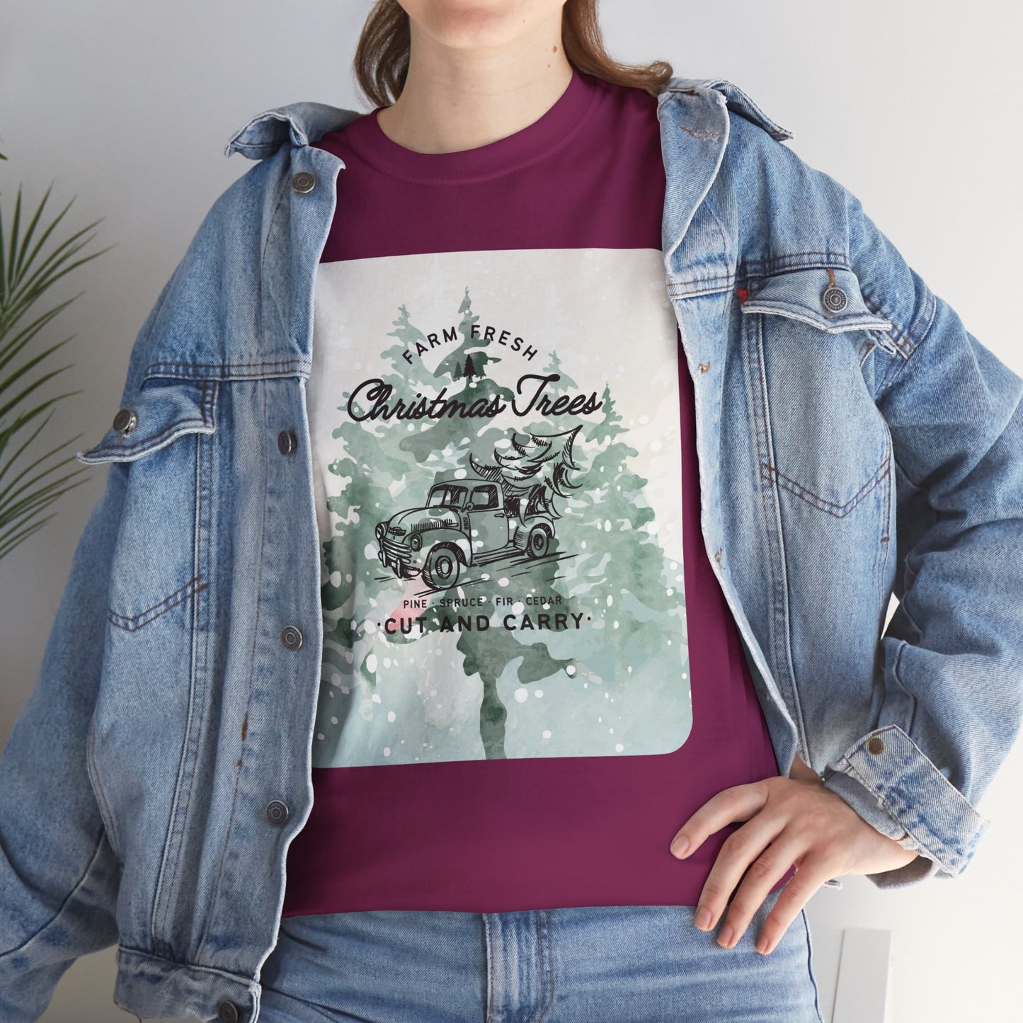 Christmas Trees Unisex Heavy Cotton Tee