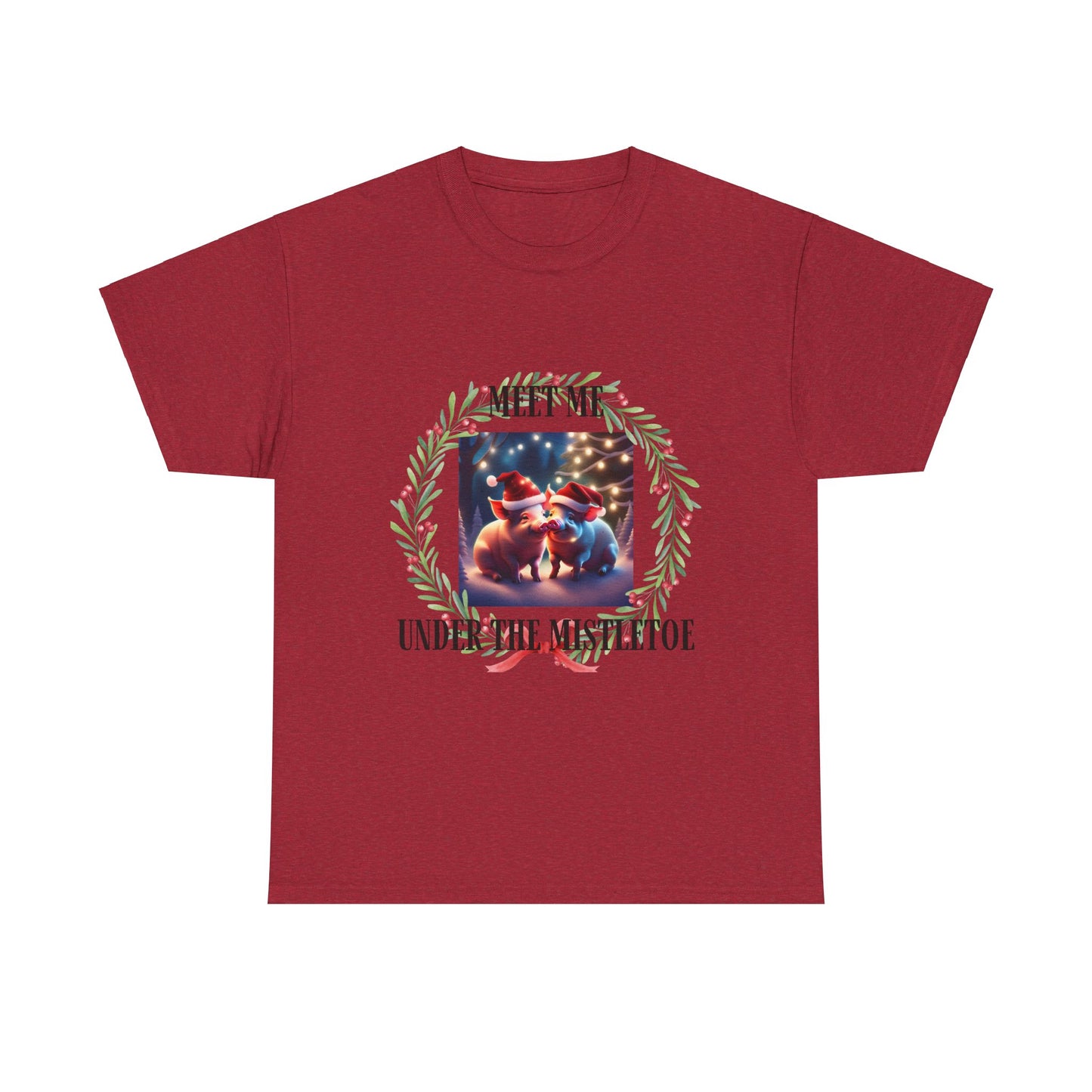 Xmas Pigs Unisex Heavy Cotton Tee