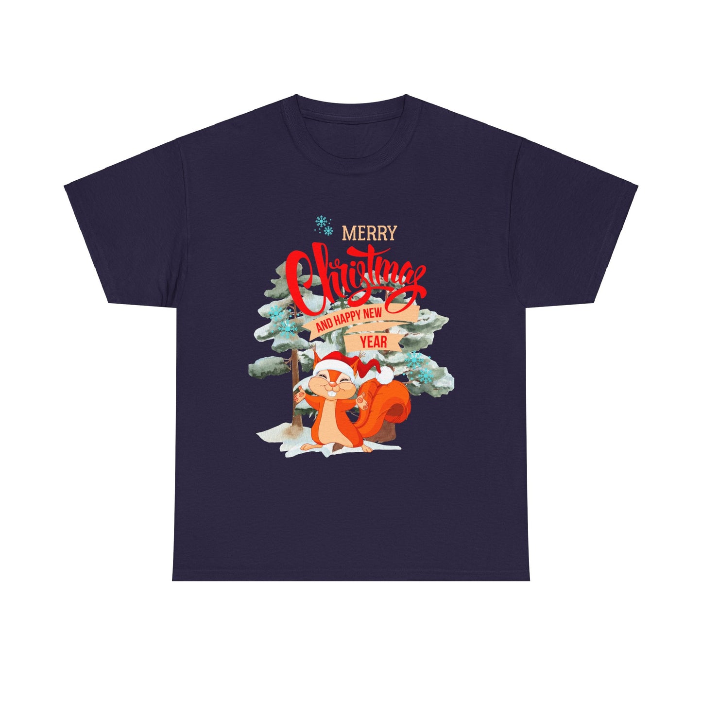 Squirrel Xmas Unisex Heavy Cotton Tee
