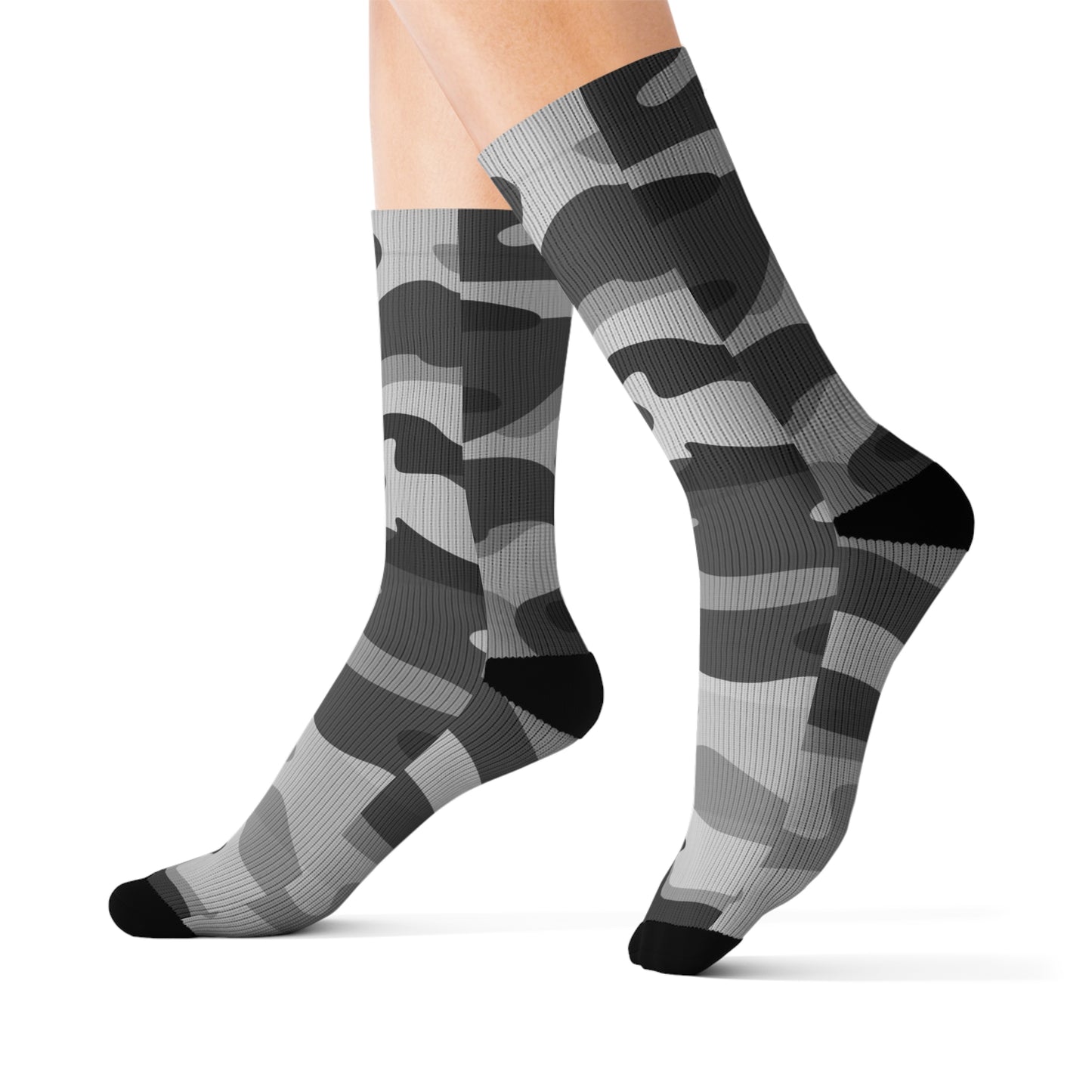 Gray Camo Sublimation Socks