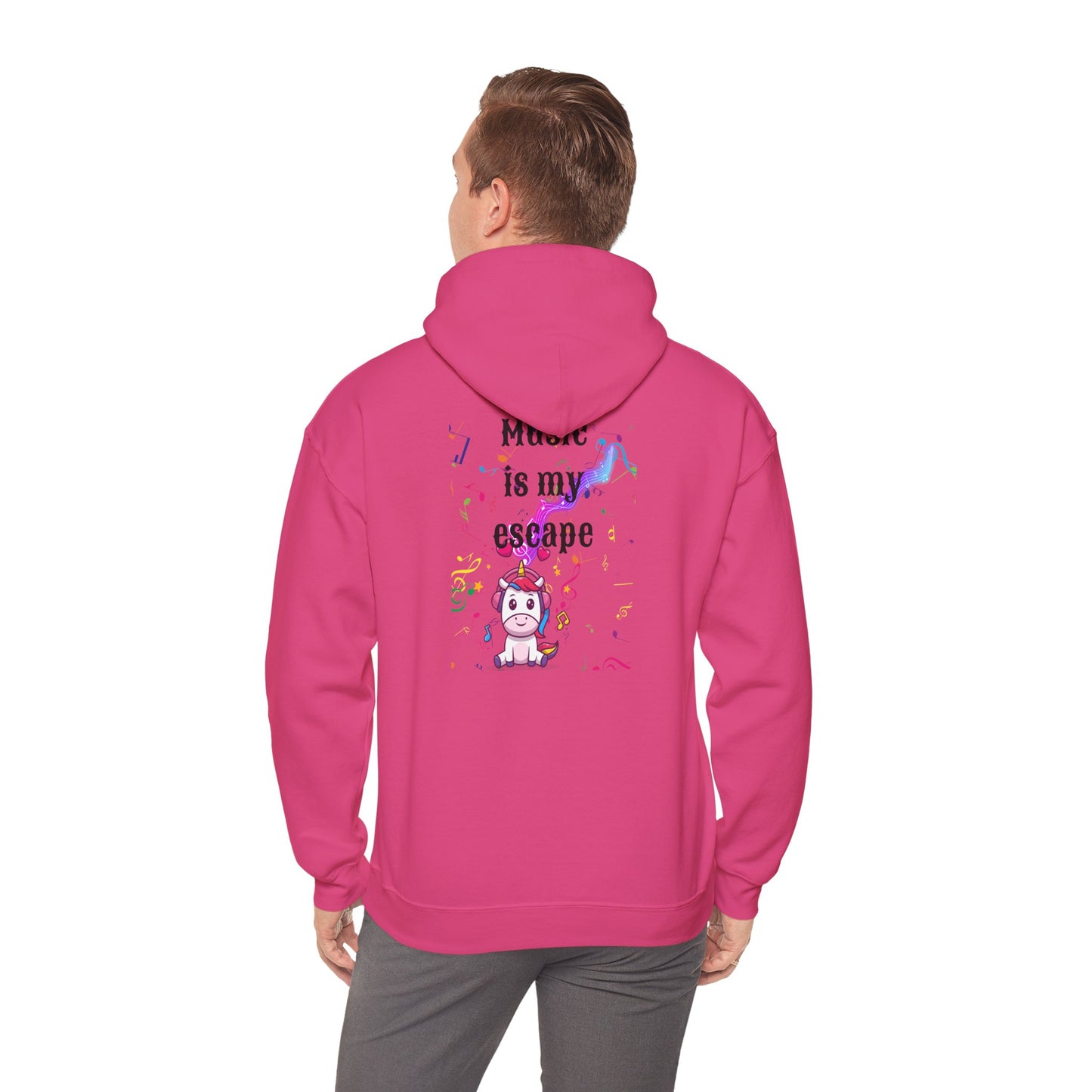 Music is my escape Unisex Heavy Blend™ Hooded Sweatshirt