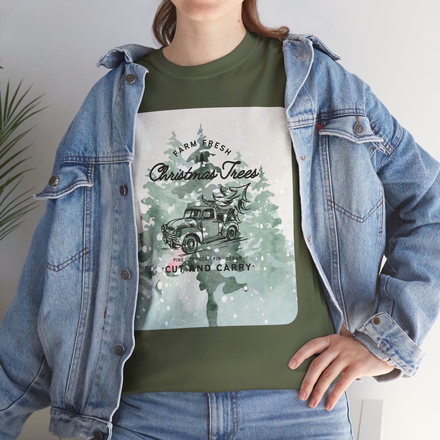 Christmas Trees Unisex Heavy Cotton Tee