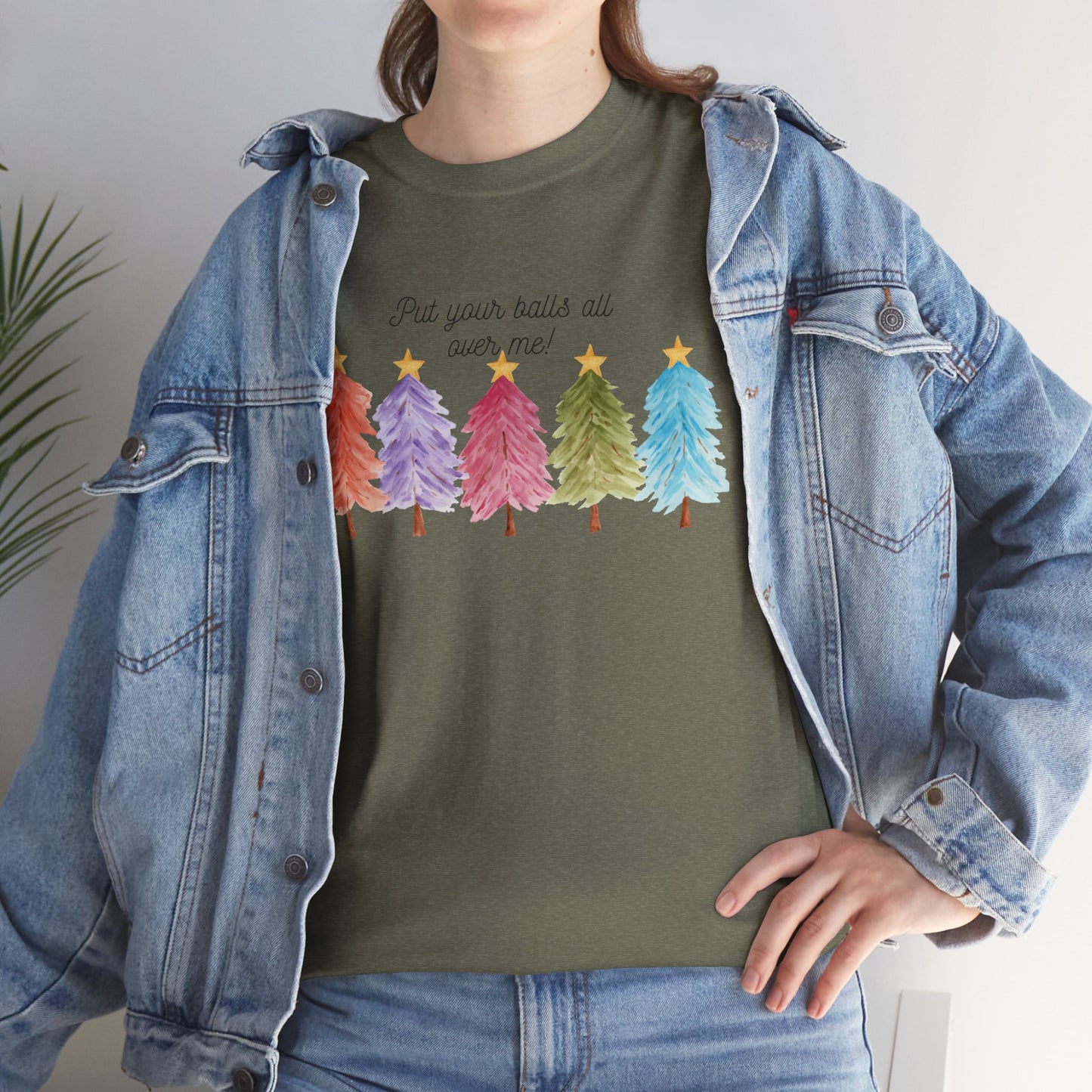 Christmas trees Unisex Heavy Cotton Tee