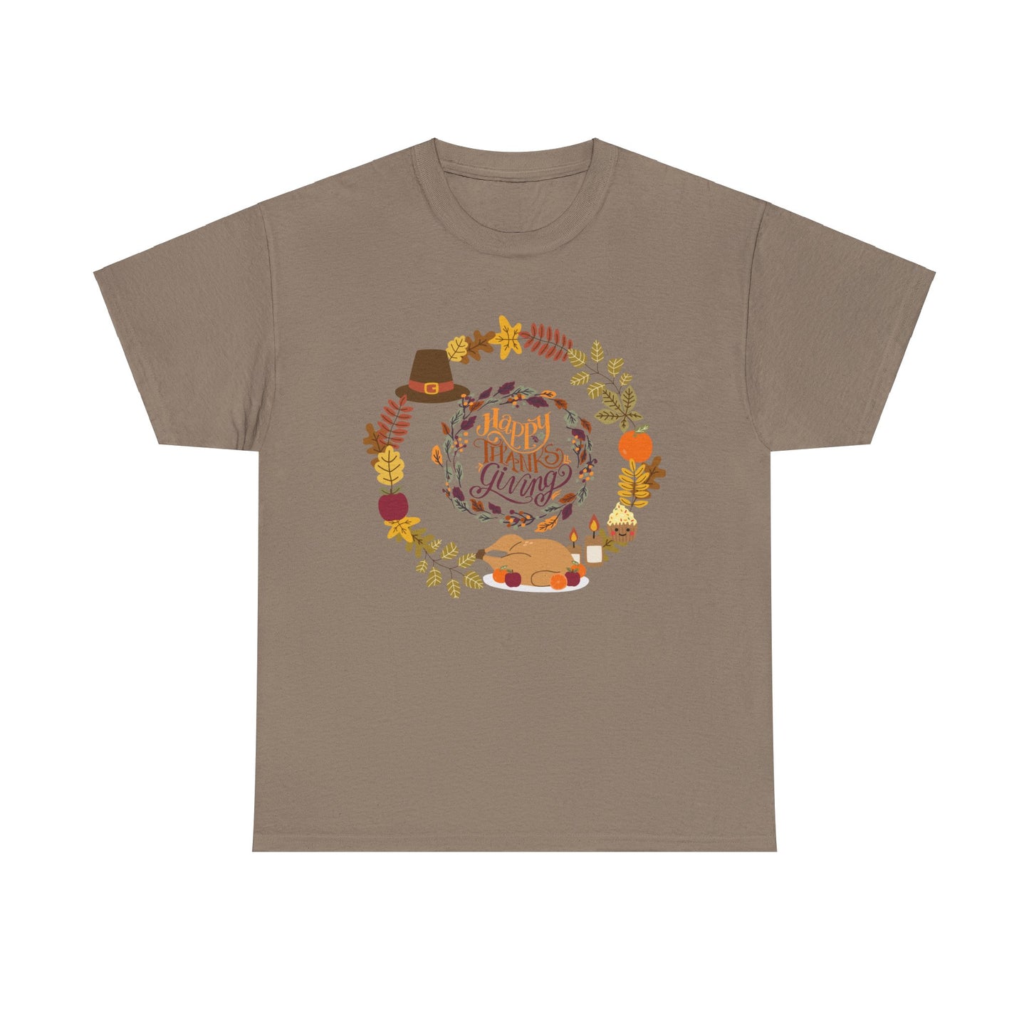 Happy Thanksgiving Unisex Heavy Cotton Tee
