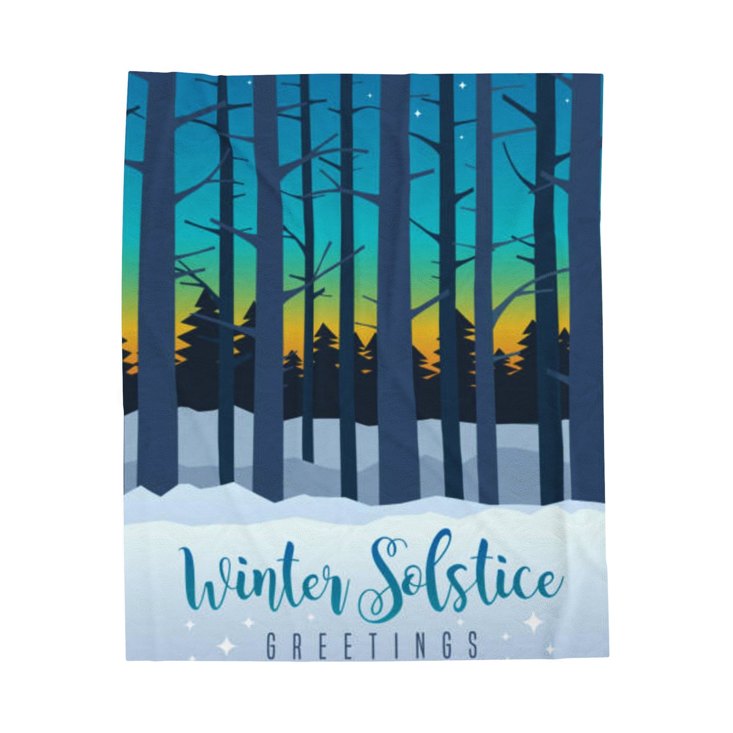 Winter Solstice Velveteen Plush Blanket