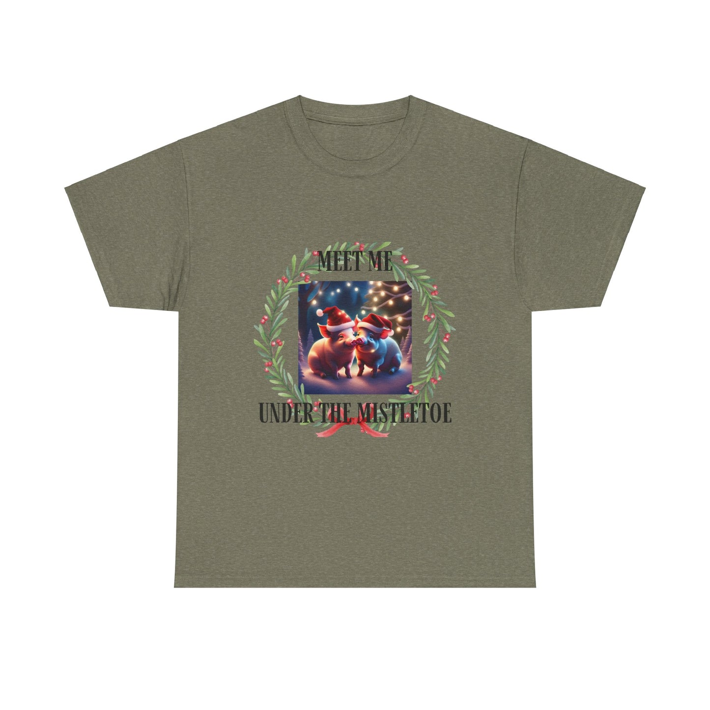 Xmas Pigs Unisex Heavy Cotton Tee