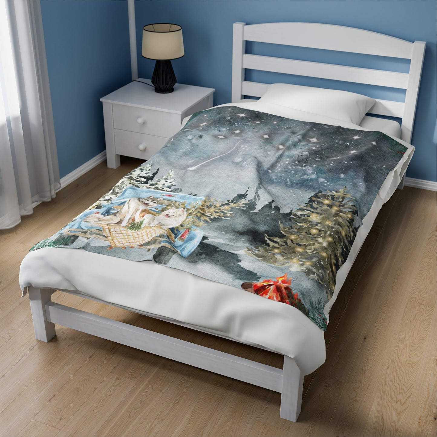 Winter stars Velveteen Plush Blanket