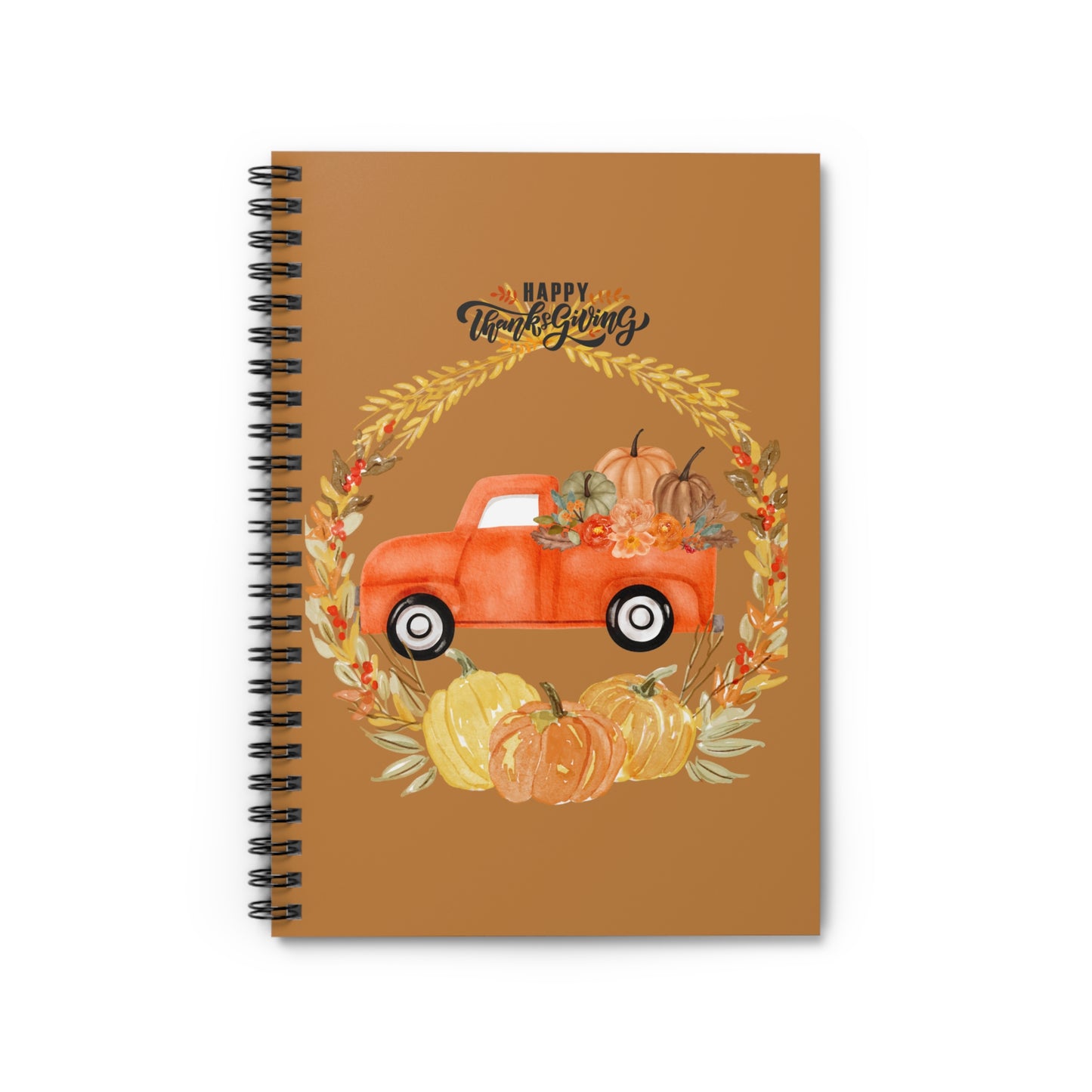 Happy Thanksgiving Spiral Notebook - Ruled Line