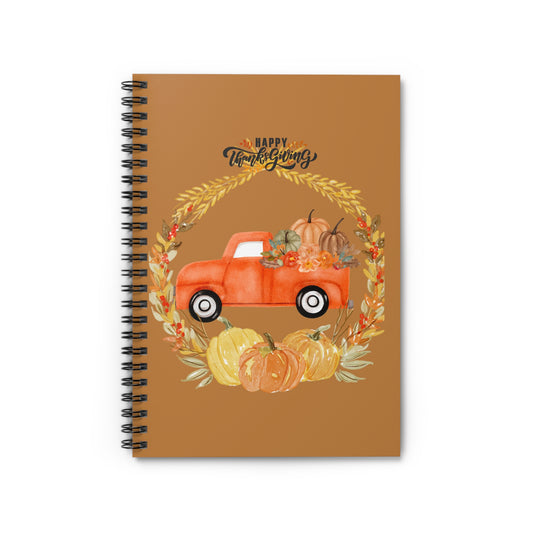 Happy Thanksgiving Spiral Notebook - Ruled Line