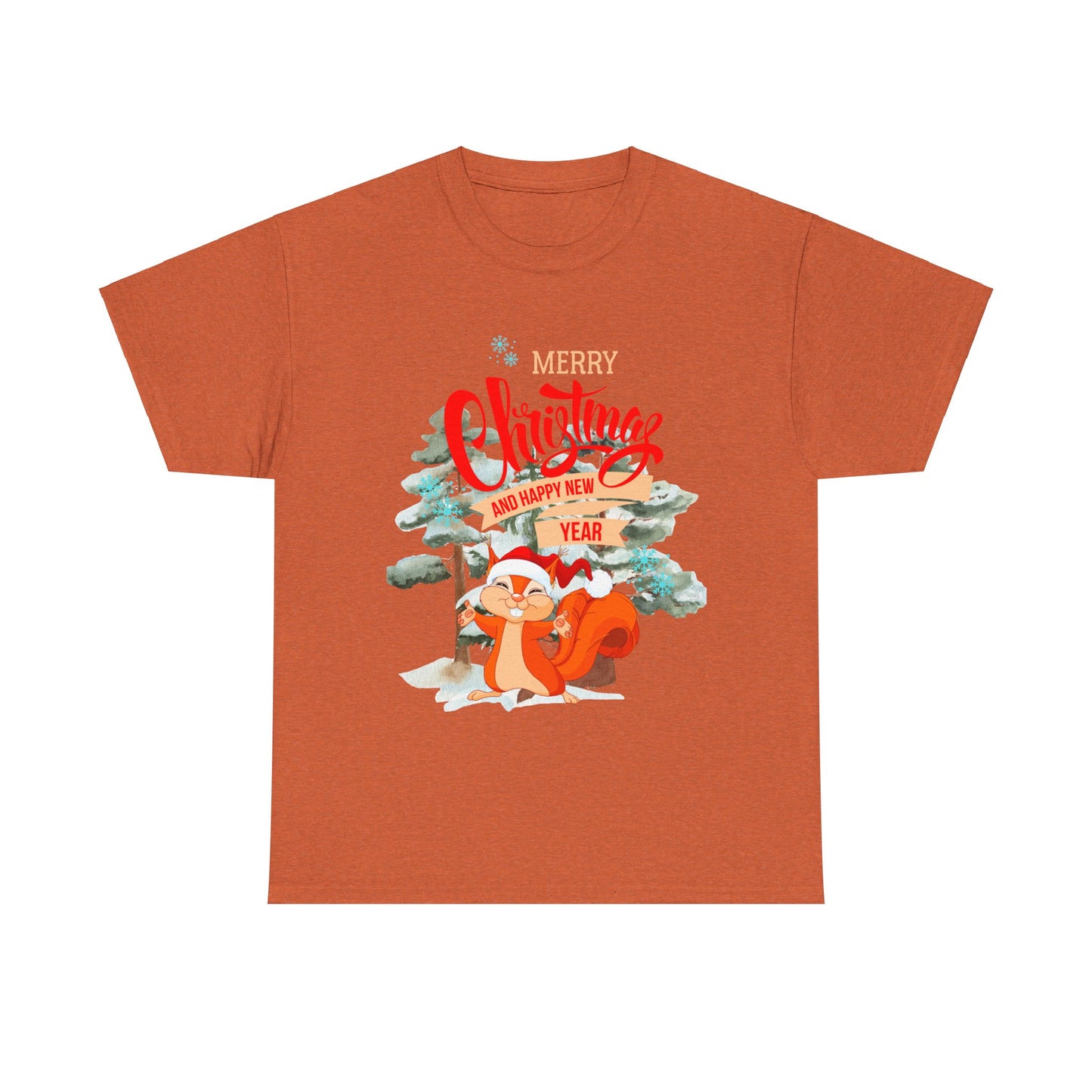 Squirrel Xmas Unisex Heavy Cotton Tee