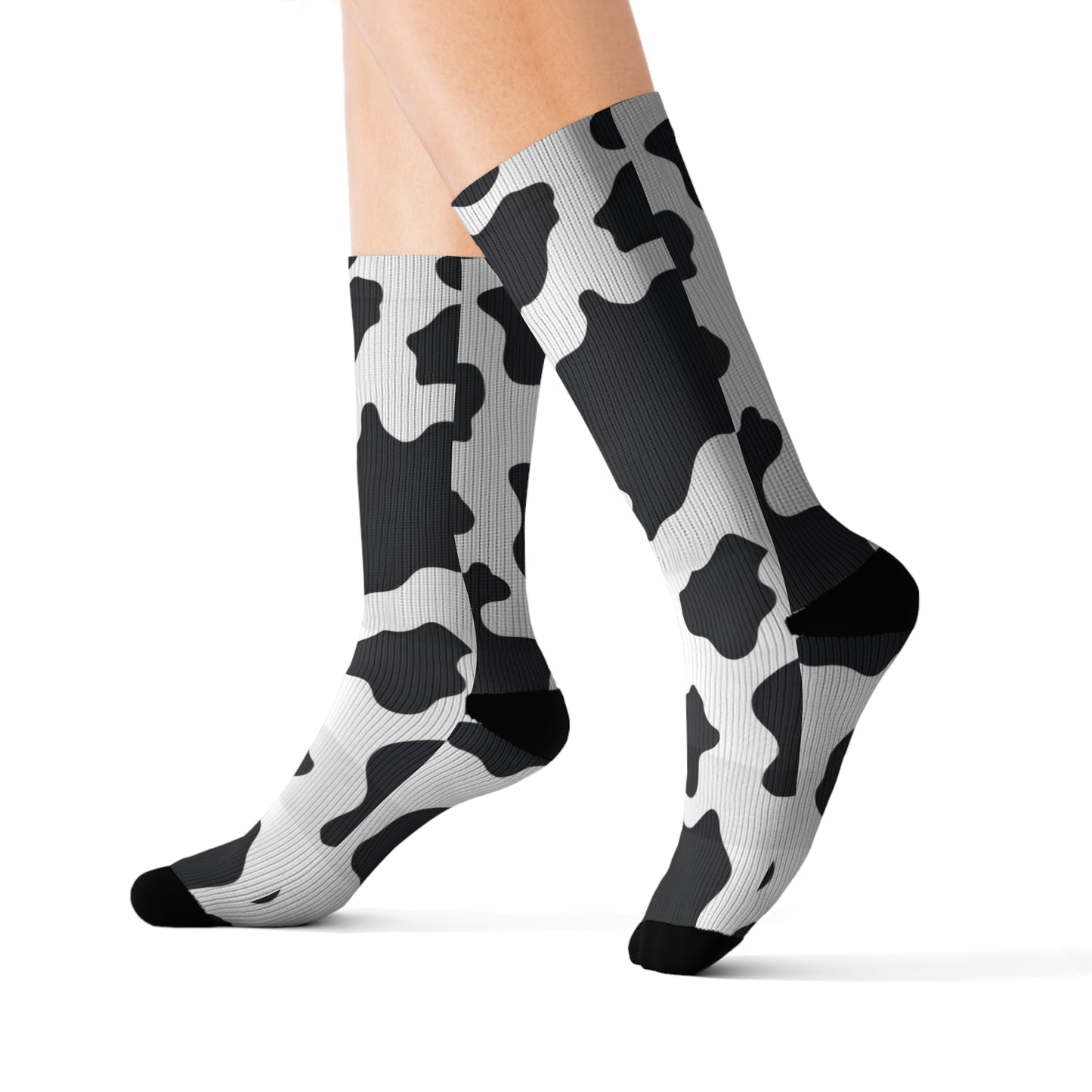 Cow Print Sublimation Socks