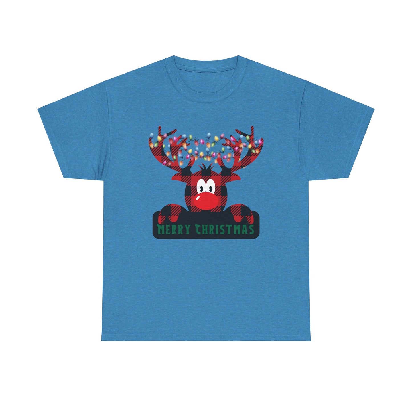 Plaid Deer Unisex Heavy Cotton Tee