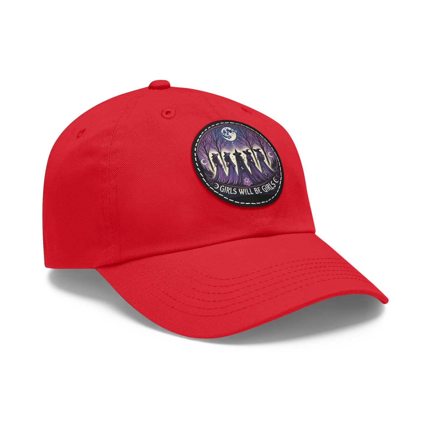 Girls will be Girls Hat with Leather Patch (Round)