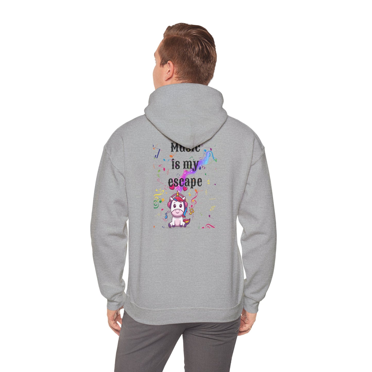 Music is my escape Unisex Heavy Blend™ Hooded Sweatshirt