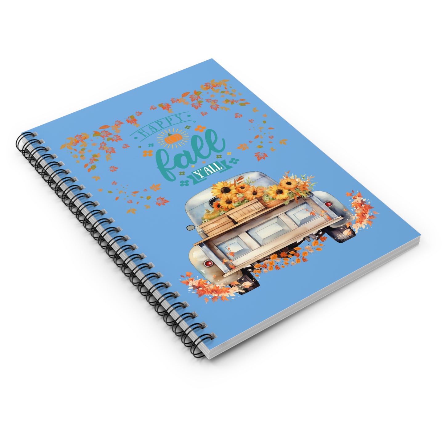 Happy Fall Spiral Notebook - Ruled Line