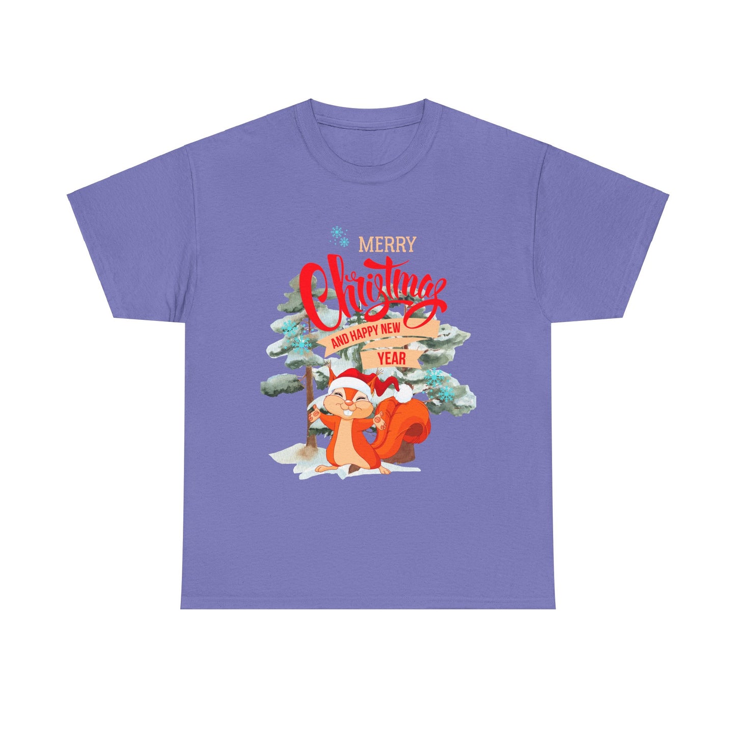 Squirrel Xmas Unisex Heavy Cotton Tee