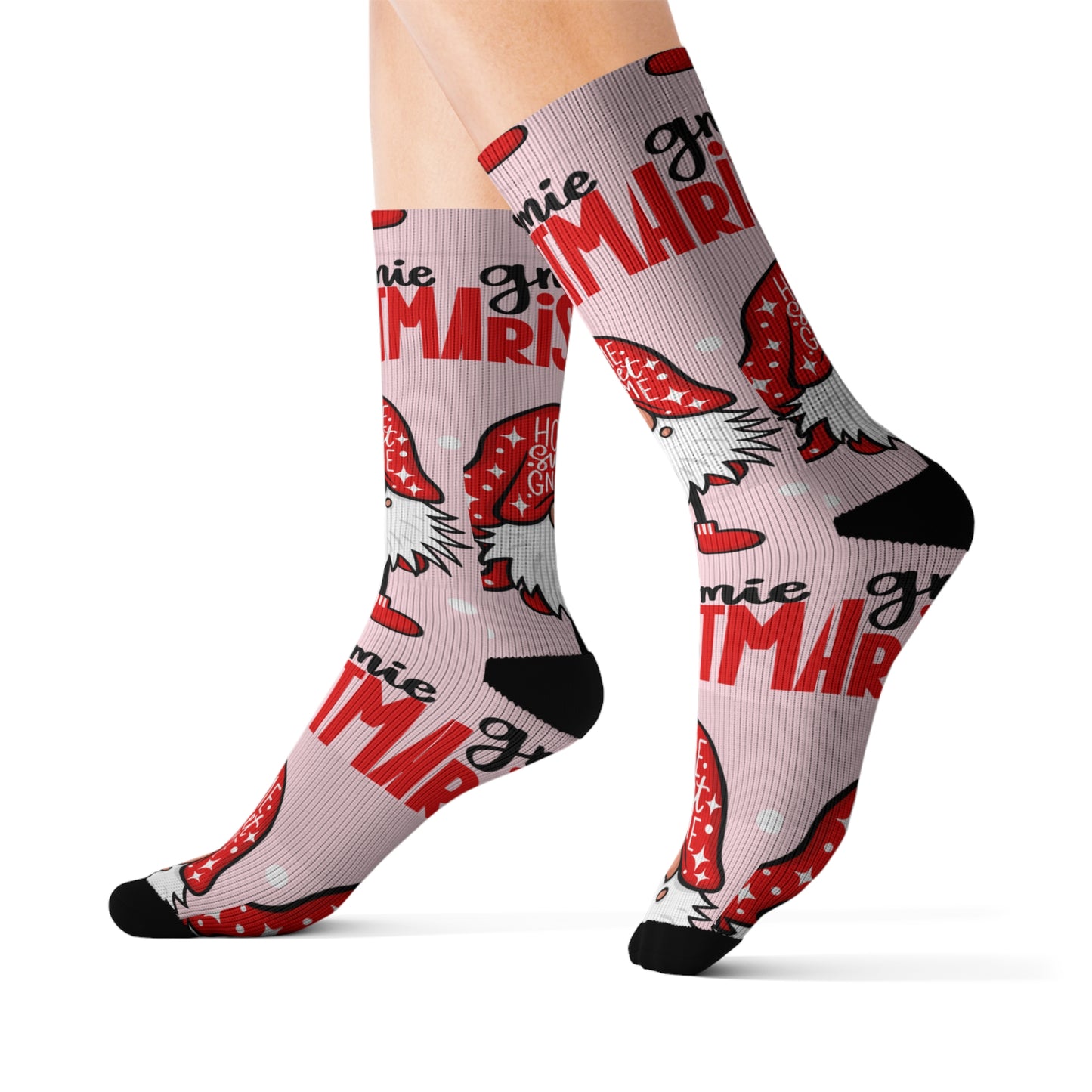 Christmas Gnomes Sublimation Socks