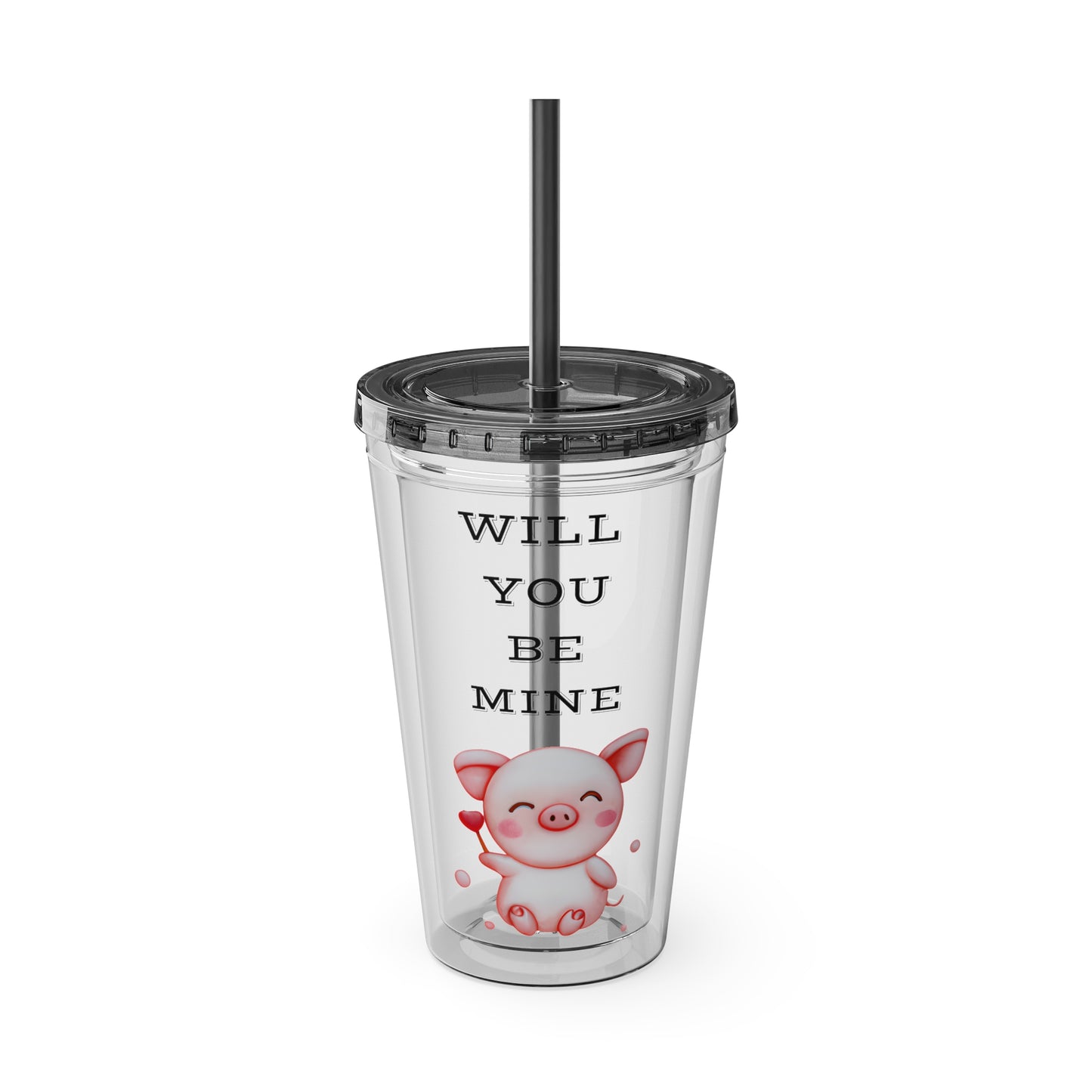 WILL YOU Sunsplash Tumbler with Straw, 16oz