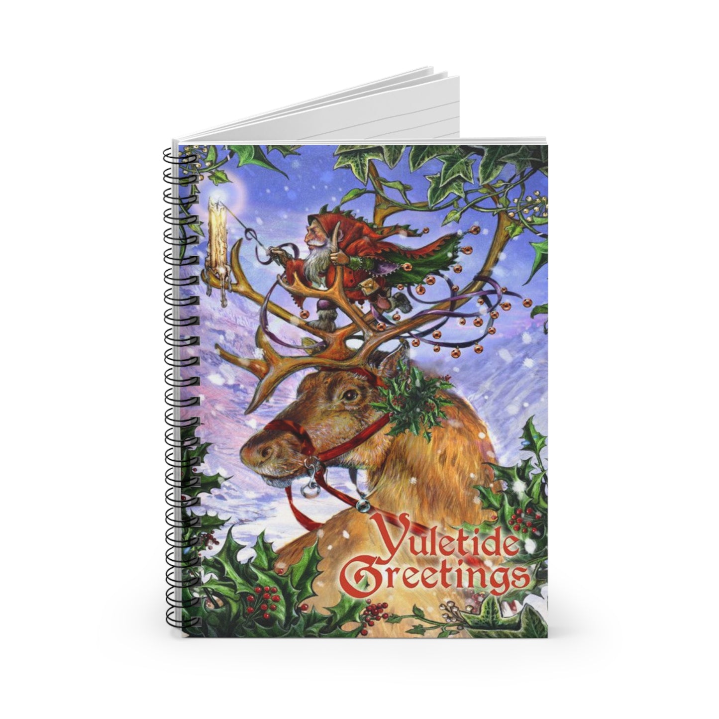 Yuletide Greetings Spiral Notebook - Ruled Line