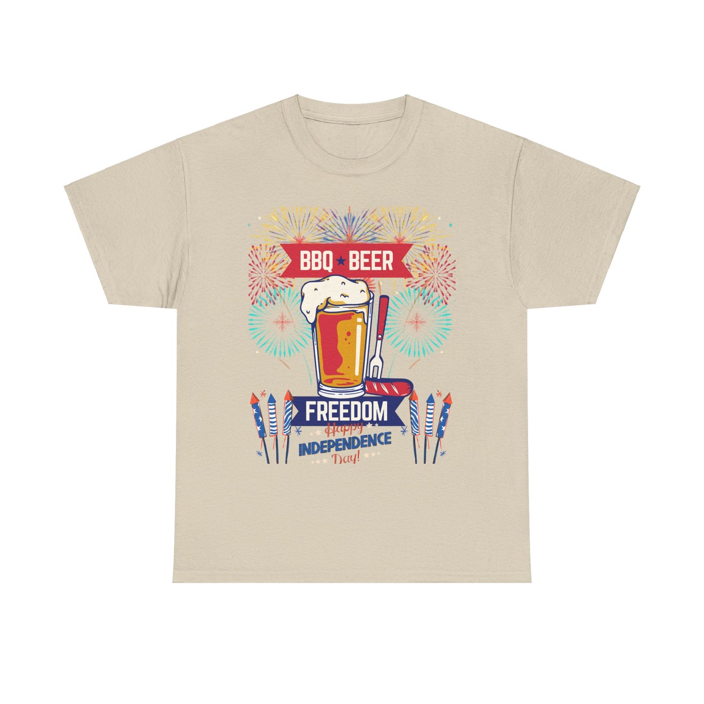 BBQ Beer Unisex Heavy Cotton Tee