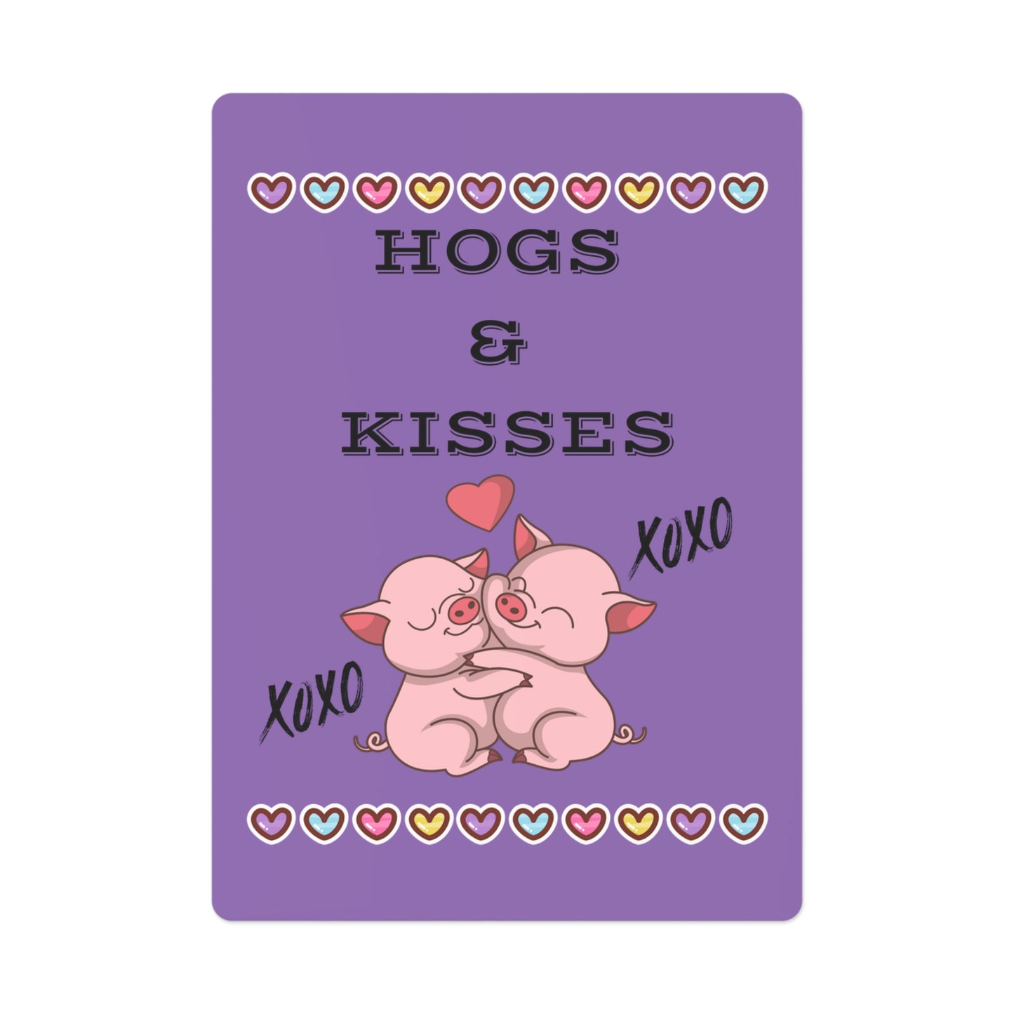 Hogs & Kisses playing cards