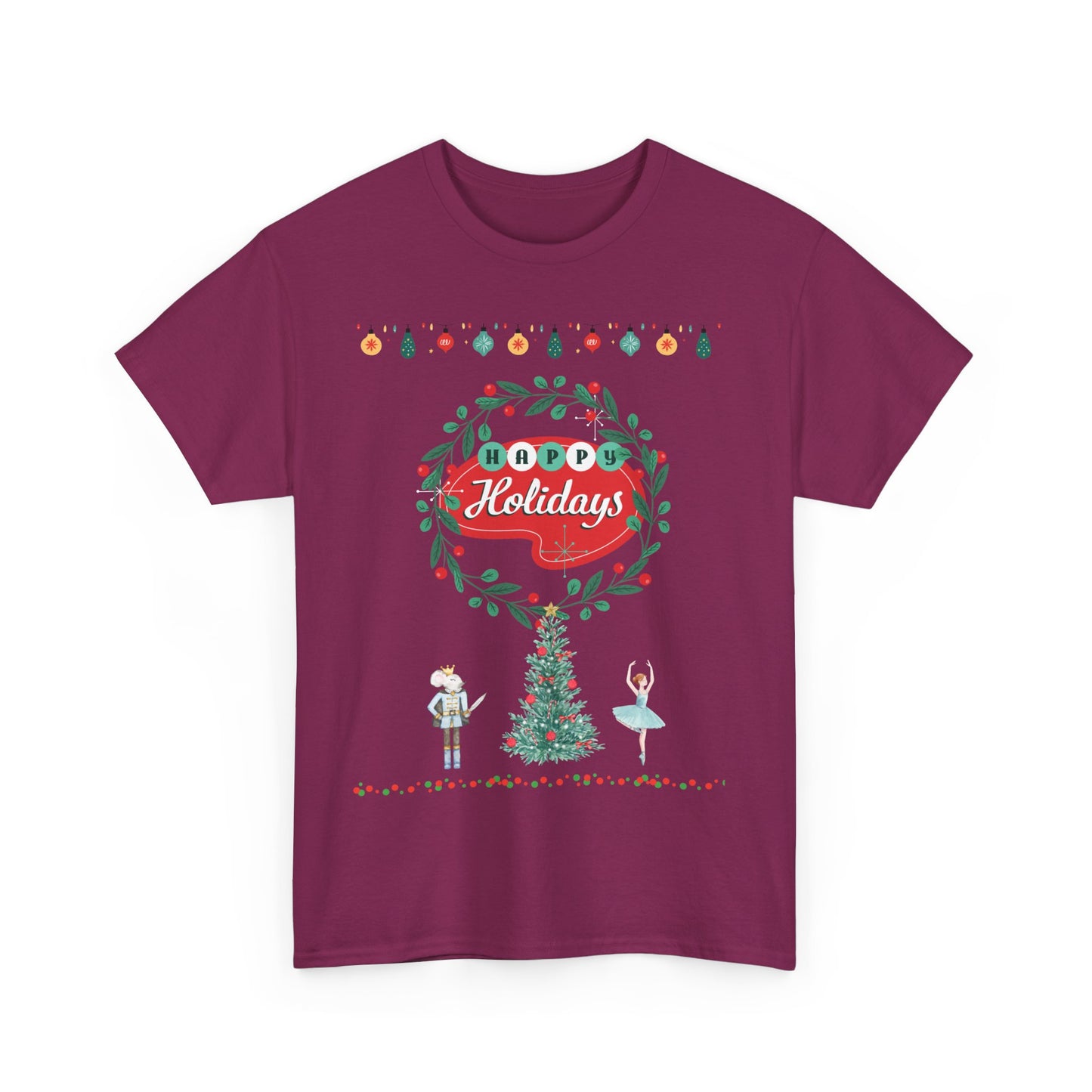 Happy Holidays Unisex Heavy Cotton Tee
