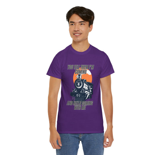 Hell's Coming Unisex Heavy Cotton Tee