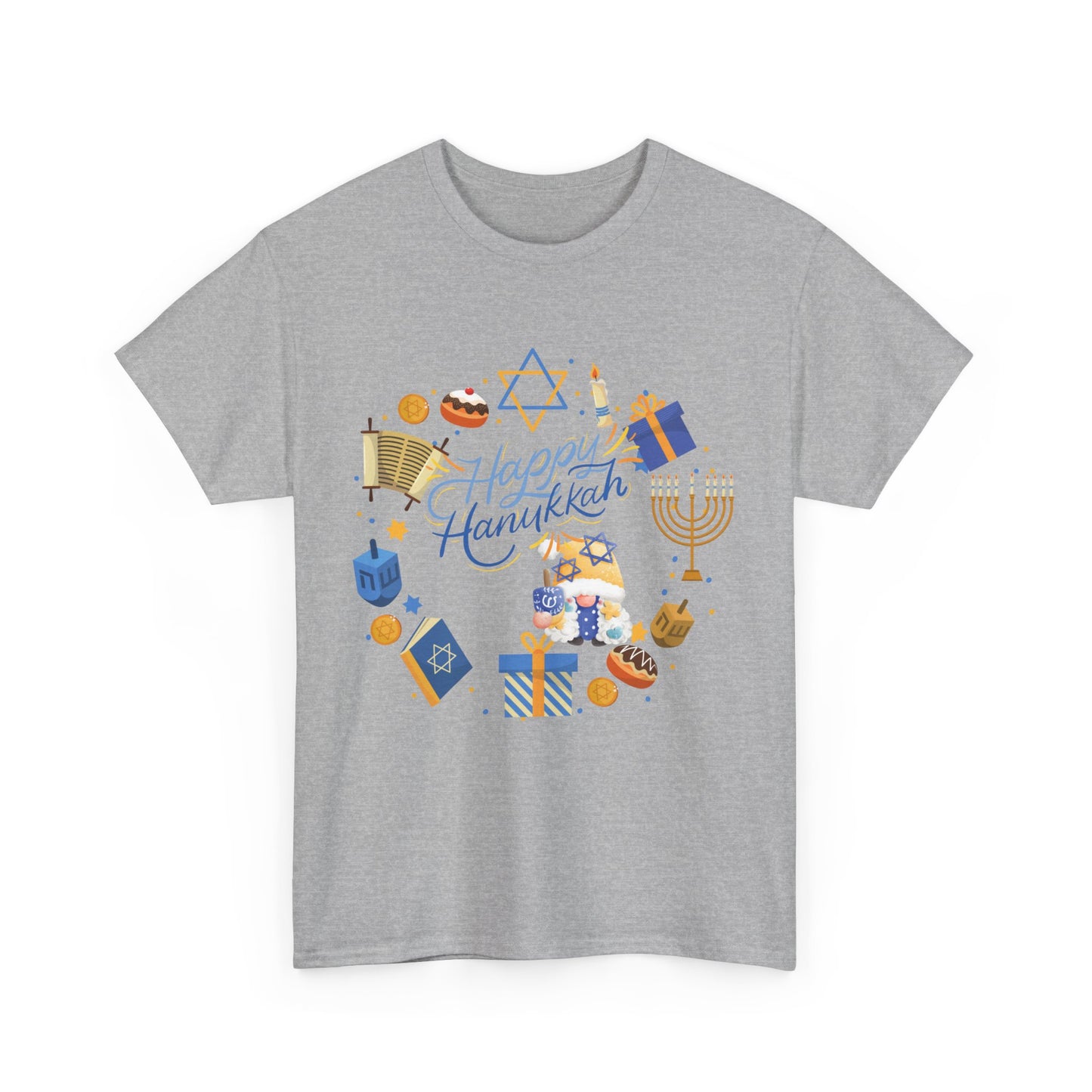Happy Hanukkah Unisex Heavy Cotton Tee