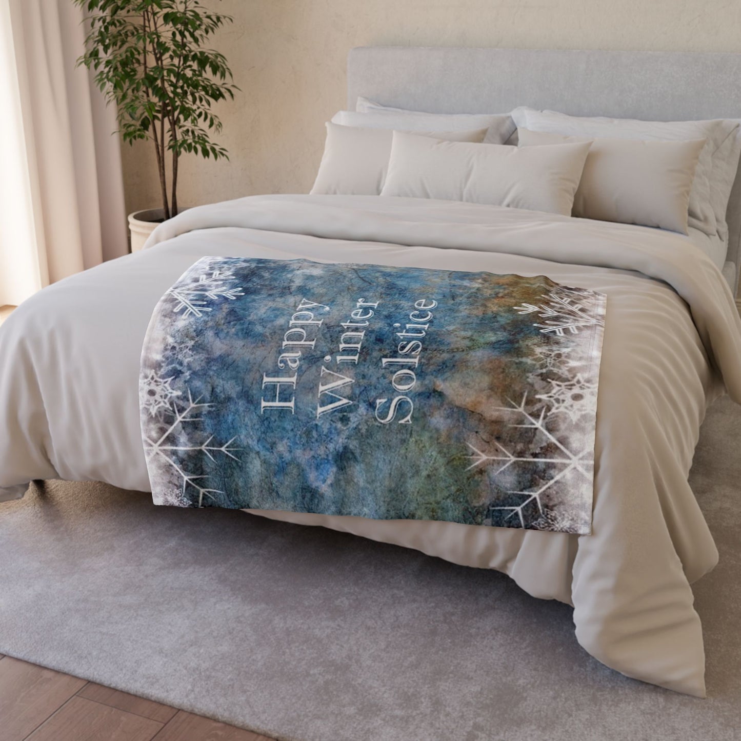 Happy Winter Solstice Soft Polyester Blanket