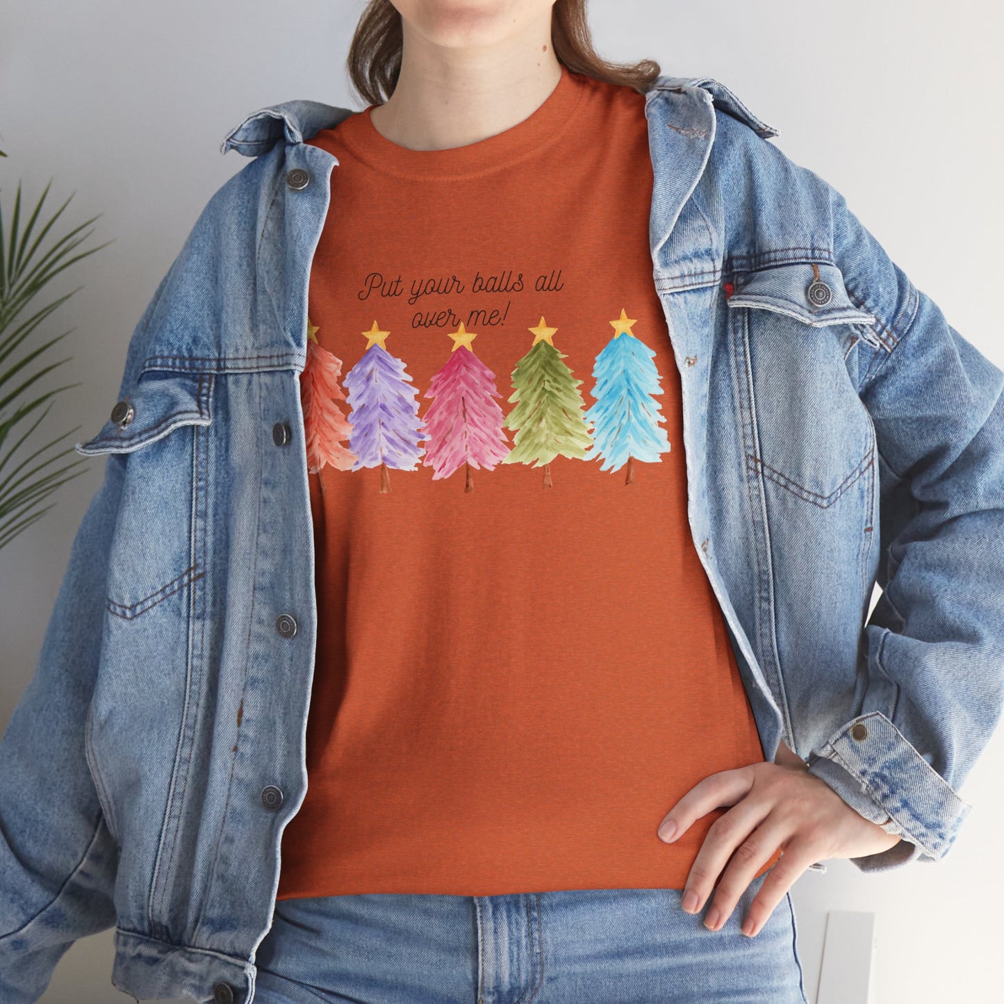 Christmas trees Unisex Heavy Cotton Tee
