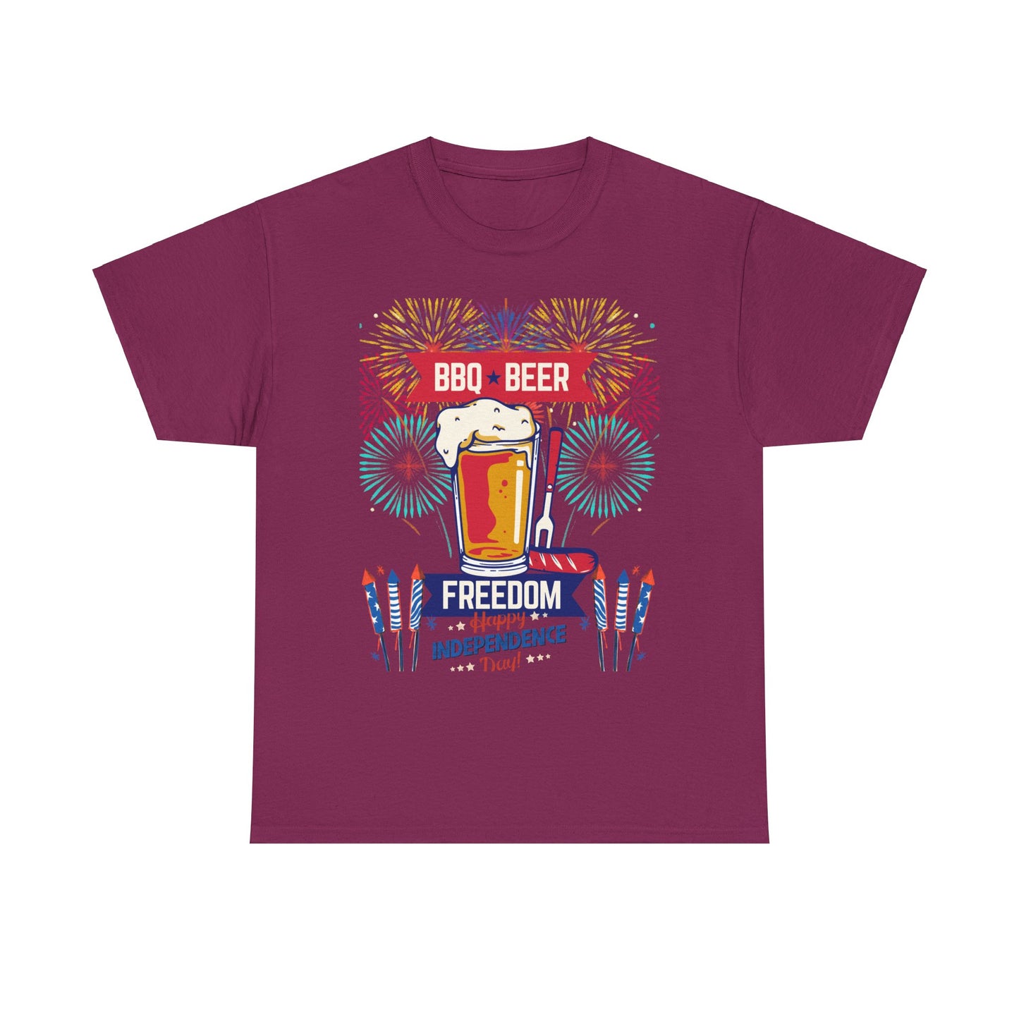 BBQ Beer Unisex Heavy Cotton Tee