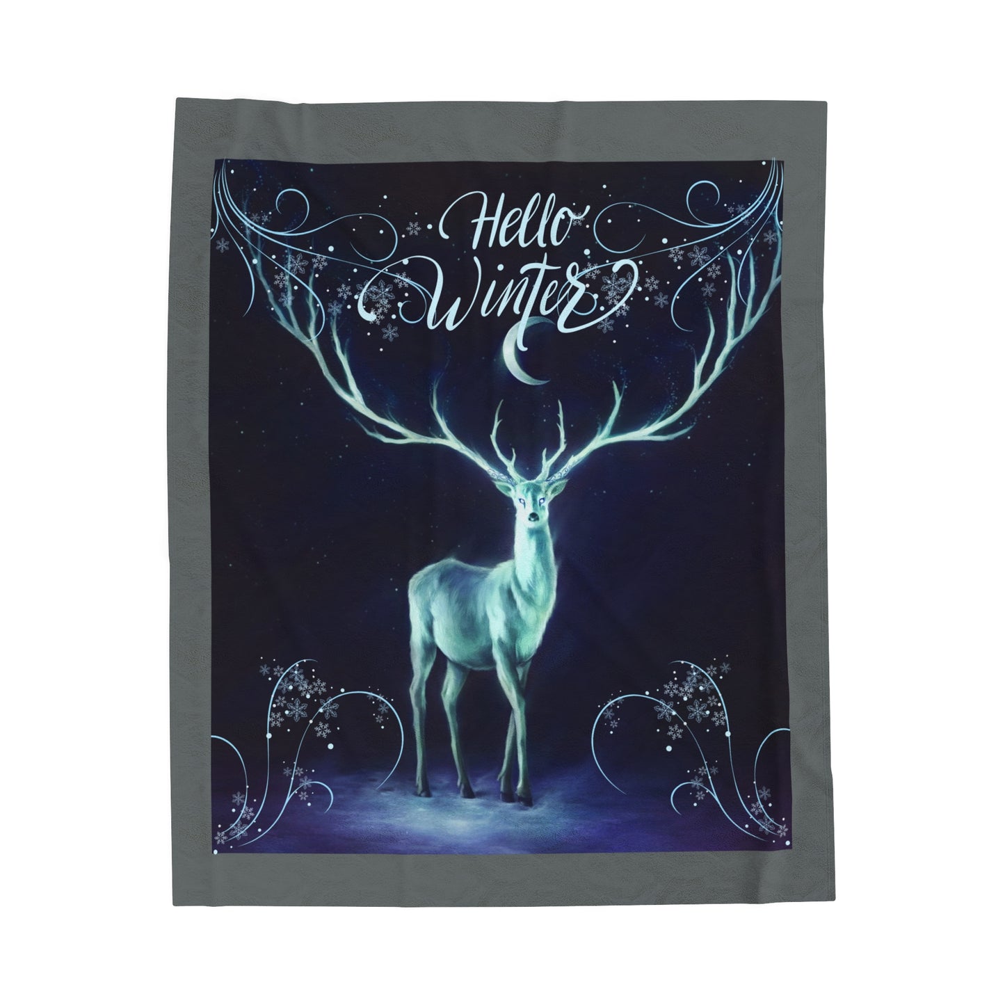 Hello Winter Velveteen Plush Blanket