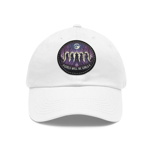 Girls will be Girls Hat with Leather Patch (Round)