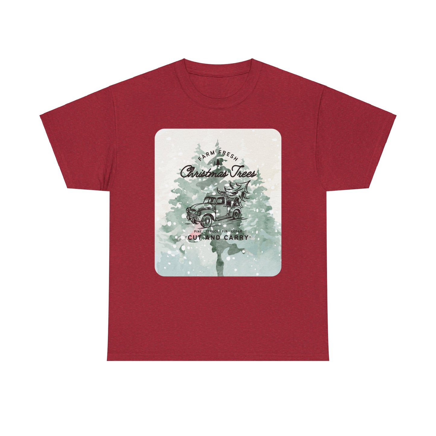 Christmas Trees Unisex Heavy Cotton Tee