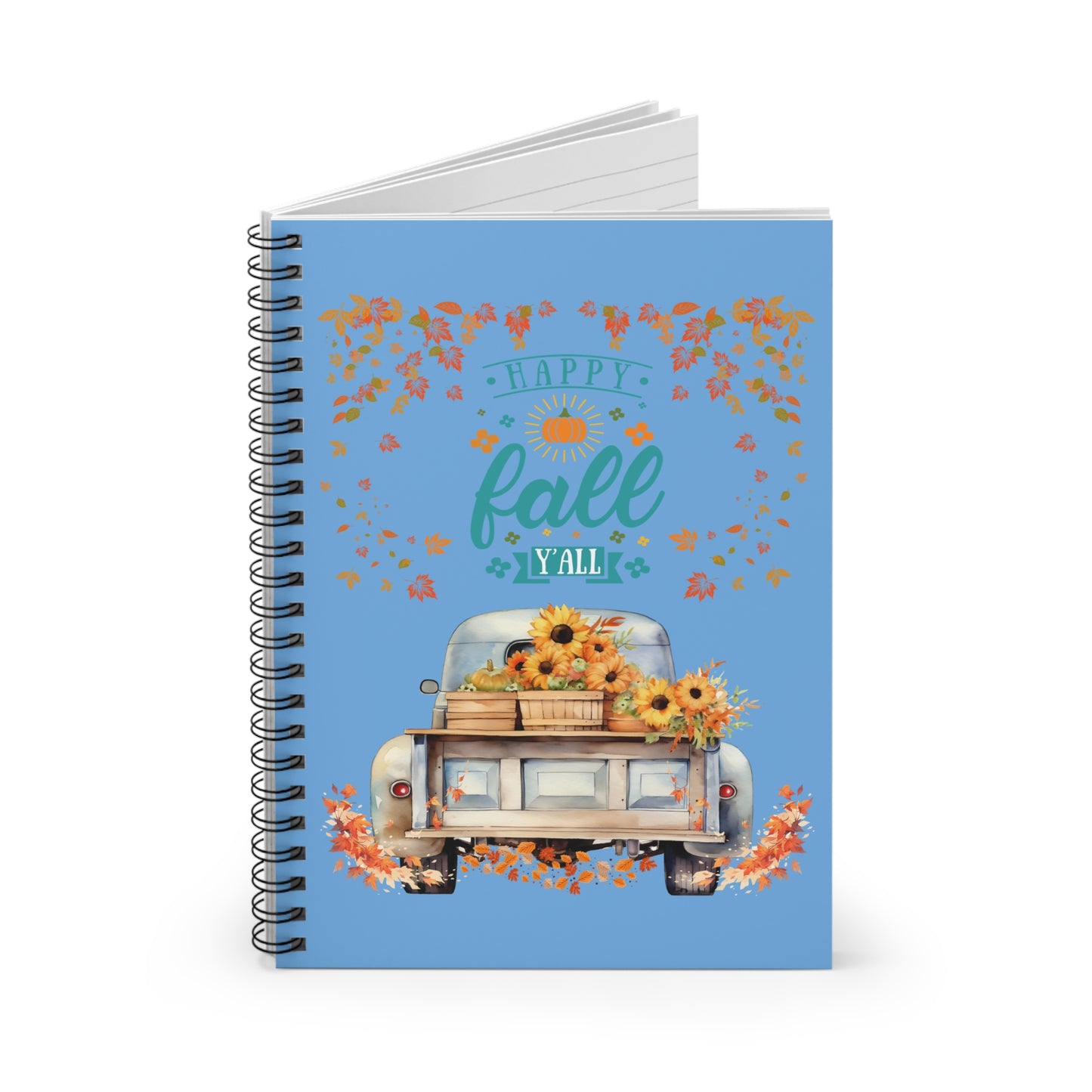Happy Fall Spiral Notebook - Ruled Line