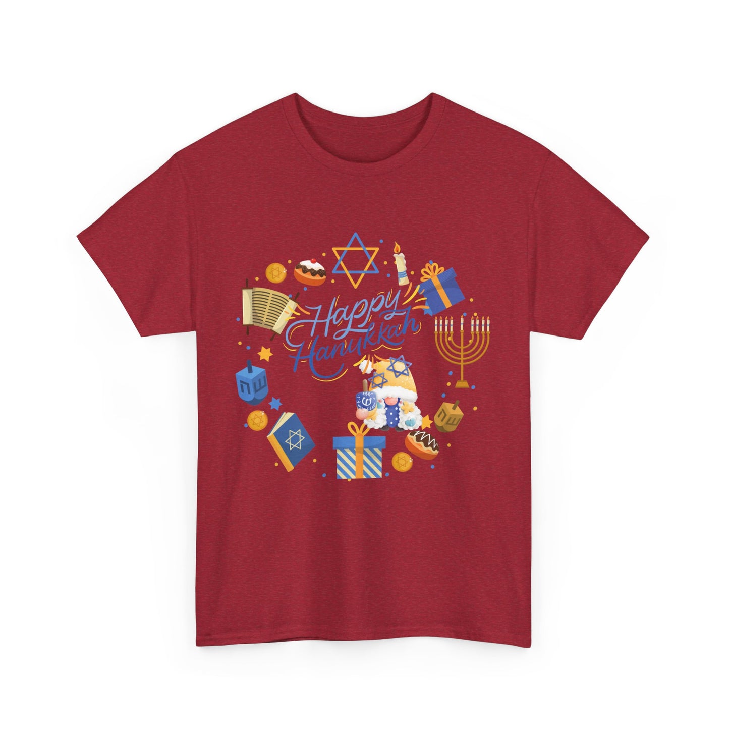 Happy Hanukkah Unisex Heavy Cotton Tee