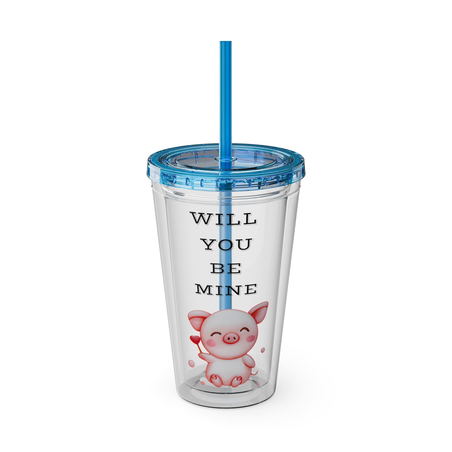 WILL YOU Sunsplash Tumbler with Straw, 16oz